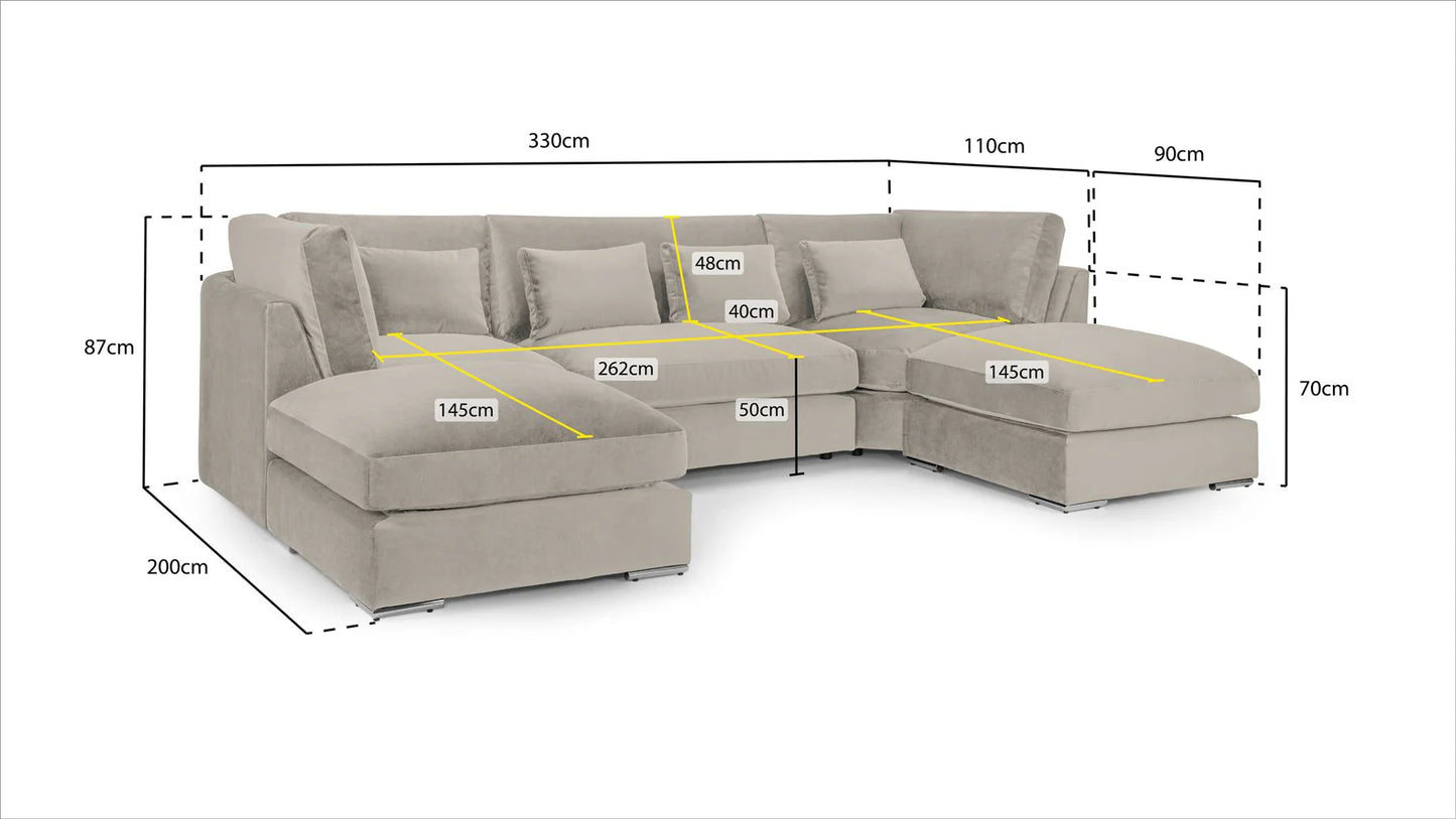 Belgravia U-Shape Sofa Beige