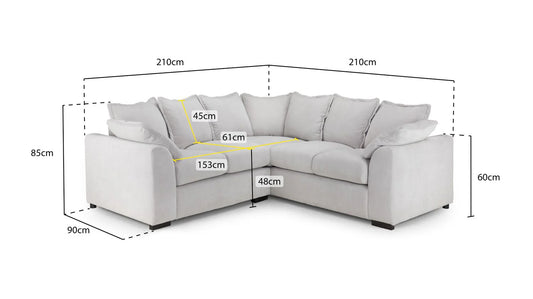 Colbee Large Corner Sofa In Teal