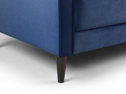 Harper Plush Blue 4 Seater Sofa