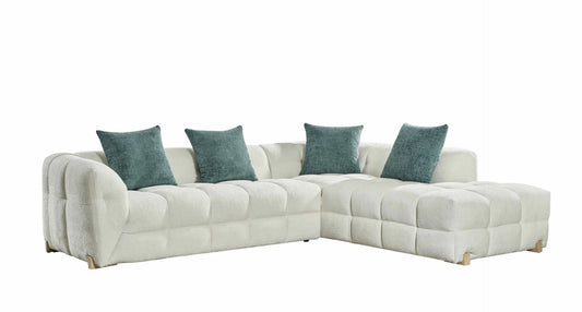Genoa Sofa Beige Right Hand Large Corner Sofa