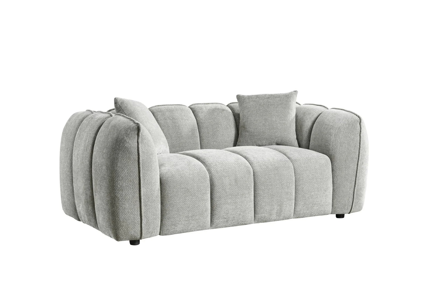 Venice 3+2 Seater Sofa Set Deal In Grey Upholstery
