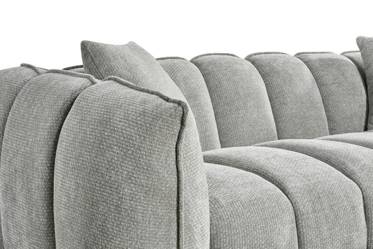 Venice 3 Seater Sofa In Grey Upholstery