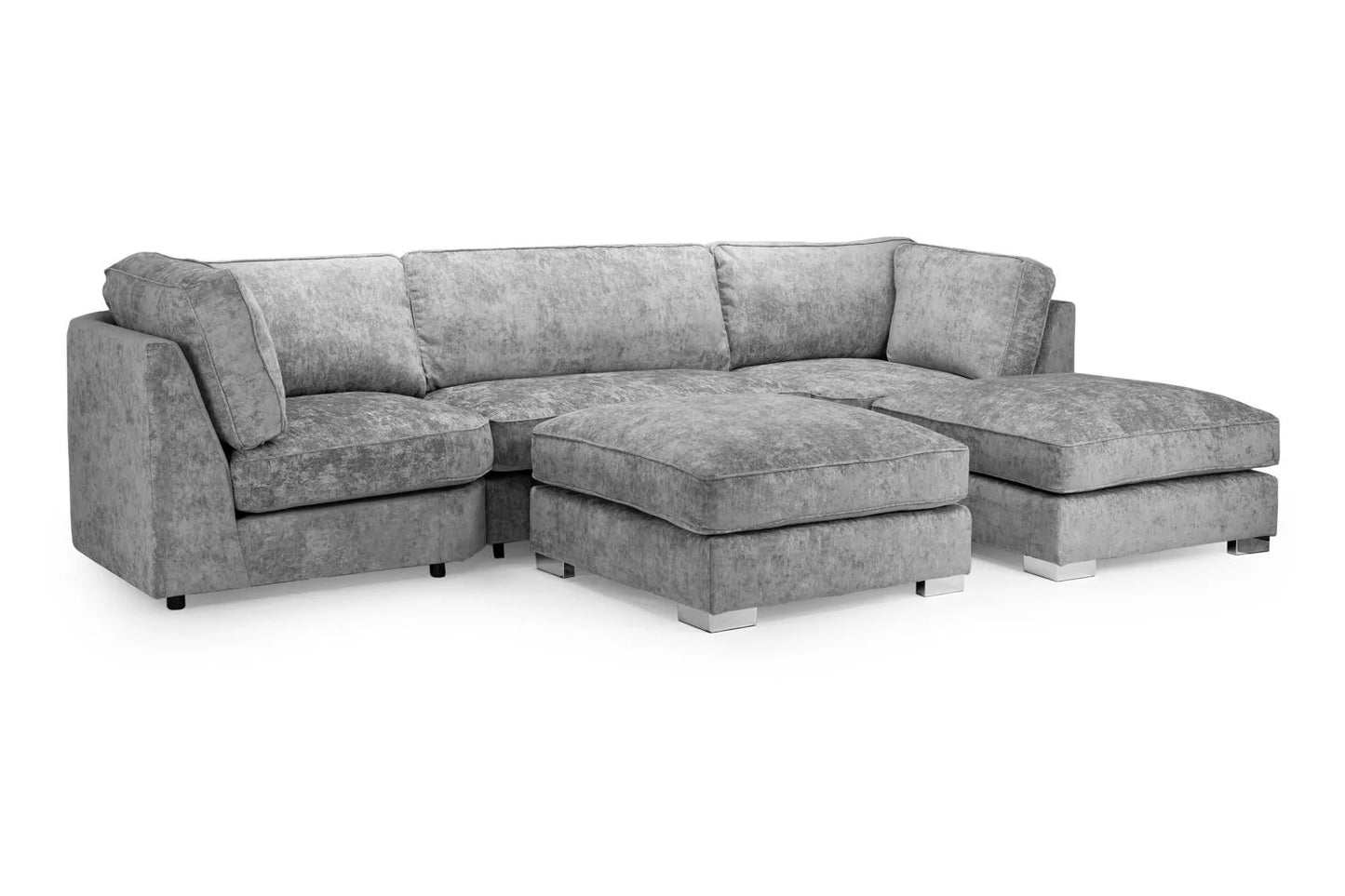 Bishop U-Shape Platinum Fullback Sofa