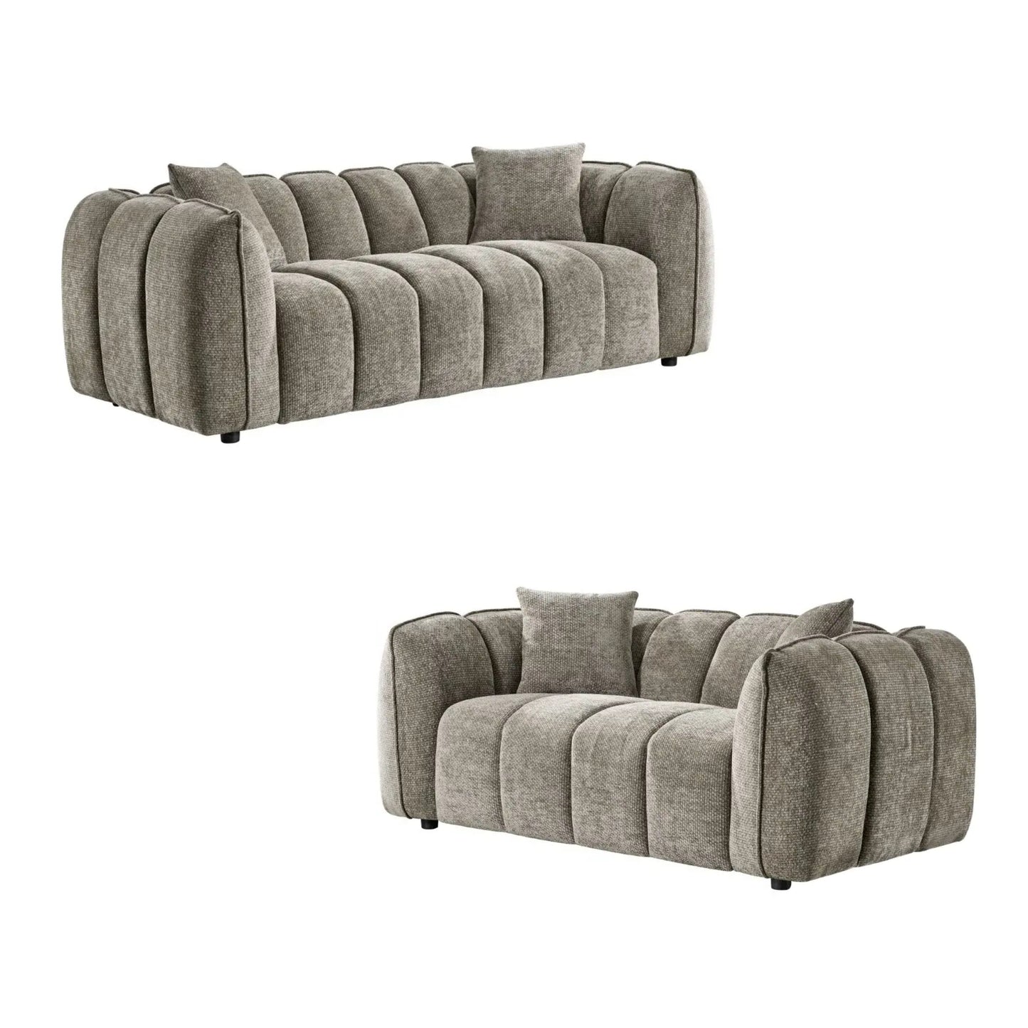 Venice 3+2 Seater Sofa Set Deal In Mocha Upholstery